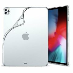 Apple iPad Pro 12.9 2021 5. Nesil Kılıf Silikon Tablet Kılıfı Esnek TPU Kapak Şeffaf