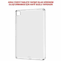 Apple iPad Pro 12.9 2021 5. Nesil Kılıf Silikon Tablet Kılıfı Esnek TPU Kapak Şeffaf