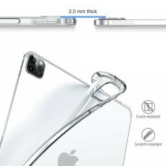 Apple iPad Pro 12.9 2021 5. Nesil Kılıf Silikon Tablet Kılıfı Esnek TPU Kapak Şeffaf