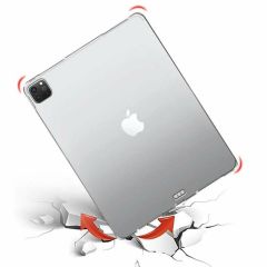 Apple iPad Pro 12.9 2021 5. Nesil Kılıf Silikon Tablet Kılıfı Esnek TPU Kapak Şeffaf