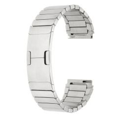 Honor Magic Watch 2 46 mm Uyumlu Metal Kordon Baklalı Model Paslanmaz Çelik Kayış Kelebek Toka Gümüş