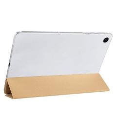 Galaxy Tab A9 8.7'' uyumlu Kapaklı Kılıf Standlı Flip Smart Akıllı Kapak Uyku Modlu Tablet Kılıfı Gold