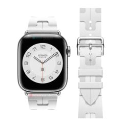 Apple Watch 10 46 mm Uyumlu Spor Silikon Kordon Hermes Kilim Motifli Kayış Katlanabilir Toka