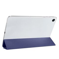 Galaxy Tab A9 8.7'' uyumlu Kapaklı Kılıf Standlı Flip Smart Akıllı Kapak Uyku Modlu Tablet Kılıfı Lacivert
