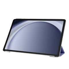 Galaxy Tab A9 8.7'' uyumlu Kapaklı Kılıf Standlı Flip Smart Akıllı Kapak Uyku Modlu Tablet Kılıfı Lacivert