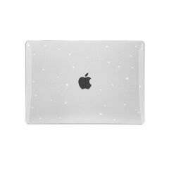MacBook Air 15 M2 2023 A2941 15.3'' uyumlu Kılıf Simli Parlak Koruyucu Kapak Yaldızlı Hava Kanallı
