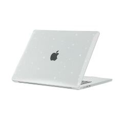 MacBook Air 15 M2 2023 A2941 15.3'' uyumlu Kılıf Simli Parlak Koruyucu Kapak Yaldızlı Hava Kanallı