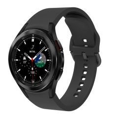 Samsung Galaxy Watch 4 Classic 42 / 46 mm Silikon Kordon Tam Uyumlu Pim Tasarımı Premium Spor Kayış Siyah