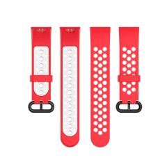 Redmi Watch 2 Lite Delikli Silikon Kordon Tam Uyumlu Pim Tasarımı Renkli Spor Kayış Siyah - Sarı