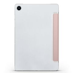 Galaxy Tab A9 8.7'' uyumlu Kapaklı Kılıf Standlı Flip Smart Akıllı Kapak Uyku Modlu Tablet Kılıfı Rose Gold
