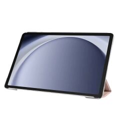 Galaxy Tab A9 8.7'' uyumlu Kapaklı Kılıf Standlı Flip Smart Akıllı Kapak Uyku Modlu Tablet Kılıfı Rose Gold