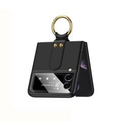 Samsung Galaxy Z Flip 3 Yüzüklü Kılıf Premium Kapak Ultra İnce Mat Tasarım Tam Uyumlu