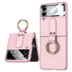 Samsung Galaxy Z Flip 3 Yüzüklü Kılıf Premium Kapak Ultra İnce Mat Tasarım Tam Uyumlu