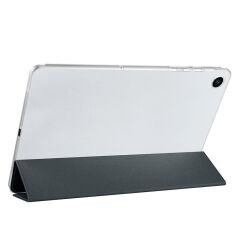 Galaxy Tab A9 8.7'' uyumlu Kapaklı Kılıf Standlı Flip Smart Akıllı Kapak Uyku Modlu Tablet Kılıfı Siyah