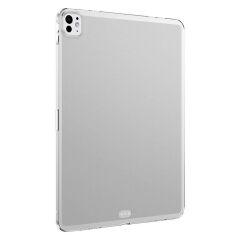 iPad Pro 11 M4 2024 Uyumlu Şeffaf Silikon Kılıf Esnek TPU Kapak Arkası Buzlu Tablet Kılıfı