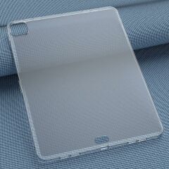 iPad Pro 11 M4 2024 Uyumlu Şeffaf Silikon Kılıf Esnek TPU Kapak Arkası Buzlu Tablet Kılıfı
