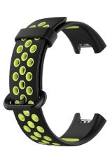 Redmi Watch 2 Lite Delikli Silikon Kordon Tam Uyumlu Pim Tasarımı Renkli Spor Kayış Siyah - Sarı