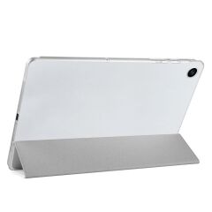 Galaxy Tab A9 Plus 11'' uyumlu Kapaklı Kılıf Standlı Flip Smart Akıllı Kapak Uyku Modlu Tablet Kılıfı Gri