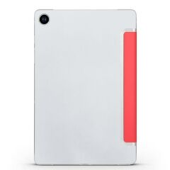 Galaxy Tab A9 Plus 11'' uyumlu Kapaklı Kılıf Standlı Flip Smart Akıllı Kapak Uyku Modlu Tablet Kılıfı Kırmızı